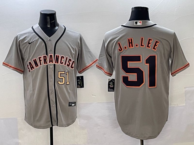 Men San Francisco Giants #51 J.H.Lee Grey Game Nike 2025 MLB Jersey style 33->san francisco giants->MLB Jersey